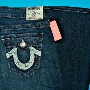 29 X 34 TRUE RELIGION BOOTCUT FABRIC LOGO JEANS